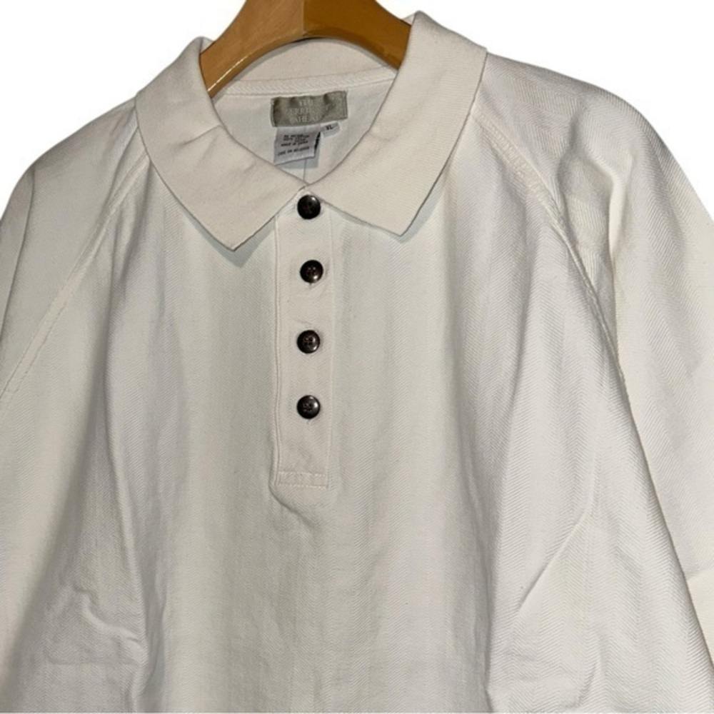 The Territory Ahead NWT Men’s Size XL White Cream Textured Cotton Polo Shirt
